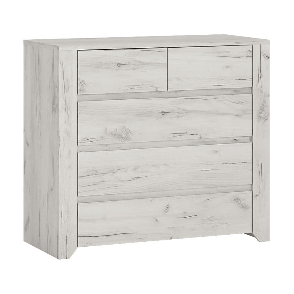 Argon 2+3 Chest of Drawers in White Craft Oak